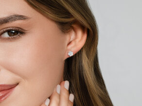 Ear studs Classic 14K white gold diamonds 0.50ct G/SI