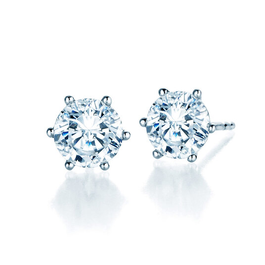 Studs Classic Lab-grown diamond in 9K white gold with lab-grown diamonds 2.00ct E/VS