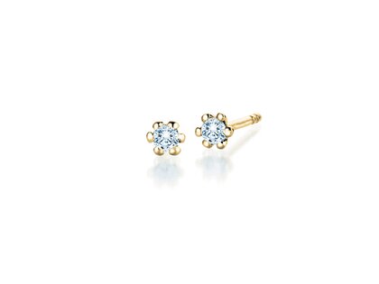 Ear studs Classic 14K yellow gold diamonds 0.10ct G/SI