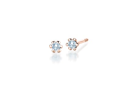Ear studs Classic 18K rosé gold diamonds 0.10ct G/SI