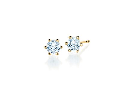 Ear studs Classic 14K yellow gold diamonds 0.60ct G/SI