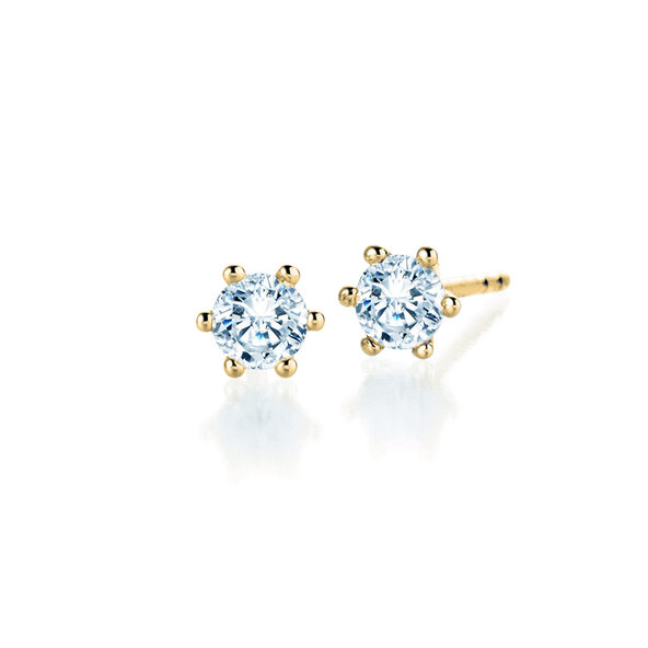 Ear studs Classic 14K yellow gold diamonds 0.60ct G/SI