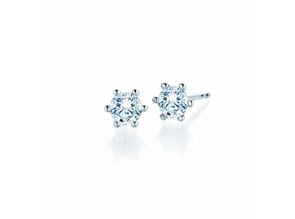 Ear studs Classic 14K white gold