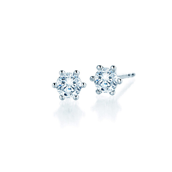 Studs Classic Lab-grown diamond in 14K white gold with lab-grown diamonds 1.00ct E/VS