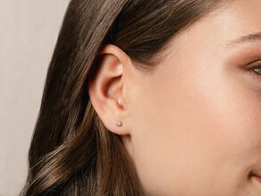 Ear studs Classic 14K white gold diamonds 0.10ct G/SI