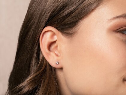 Studs Classic Lab-grown diamond in 14K white gold with lab-grown diamonds 0.20ct E/VS