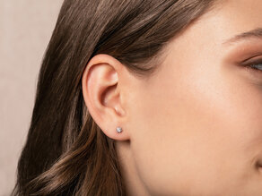 Studs Classic Lab-grown diamond in 14K white gold with lab-grown diamonds 0.20ct E/VS
