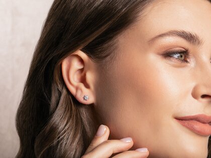 Studs Classic Lab-grown diamond in 9K yellow gold with lab-grown diamonds 2.00ct E/VS