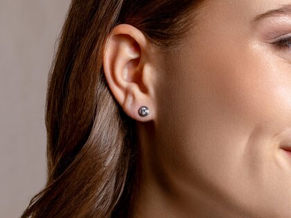 Ear studs Diamond Bowl