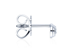 Ear studs Diamond Bowl in 14K white gold with diamonds 0.10ct G/SI