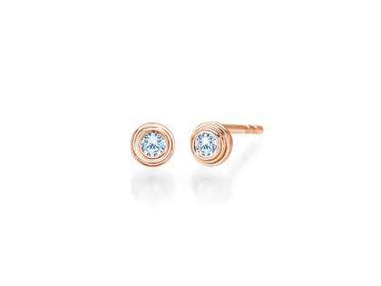 Studs Diamond Bowl Lab-grown diamond in 18K rosé gold with lab-grown diamonds 0.30ct E/VS