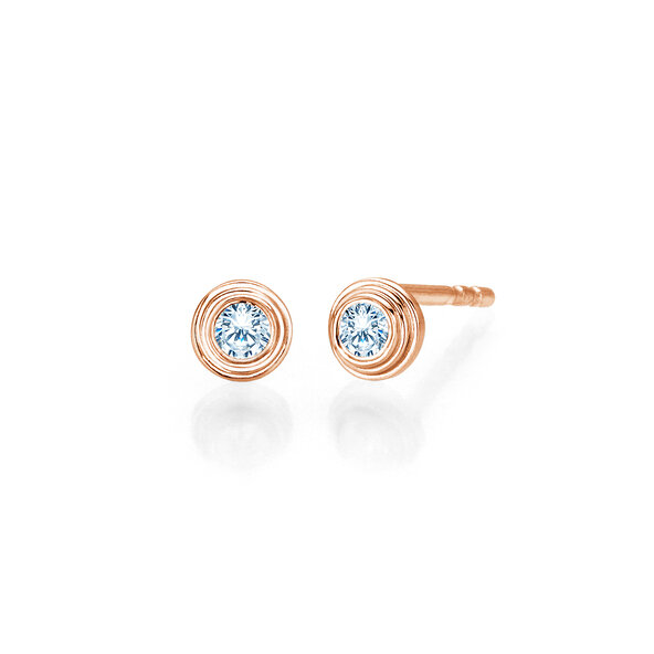 Studs Diamond Bowl Lab-grown diamond in 18K rosé gold with lab-grown diamonds 0.30ct E/VS