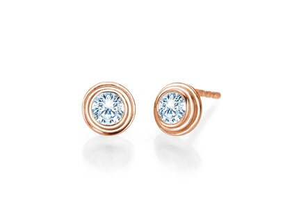 Studs Diamond Bowl Lab-grown diamond in 18K rosé gold with lab-grown diamonds 1.00ct E/VS