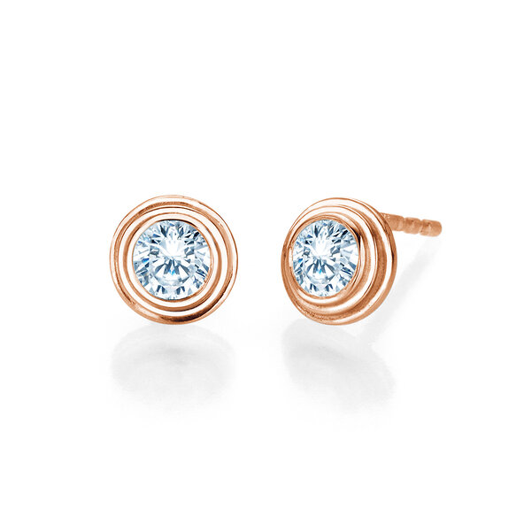 Studs Diamond Bowl Lab-grown diamond in 18K rosé gold with lab-grown diamonds 1.00ct E/VS