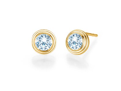 Studs Diamond Bowl Lab-grown diamond in 9K yellow gold with lab-grown diamonds 2.00ct E/VS