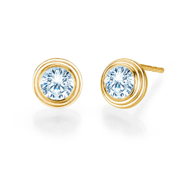 Studs Diamond Bowl Lab-grown diamond in 9K yellow gold with lab-grown diamonds 2.00ct E/VS