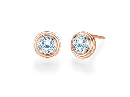Studs Diamond Bowl Lab-grown diamond in 18K rosé gold with lab-grown diamonds 0.50ct E/VS