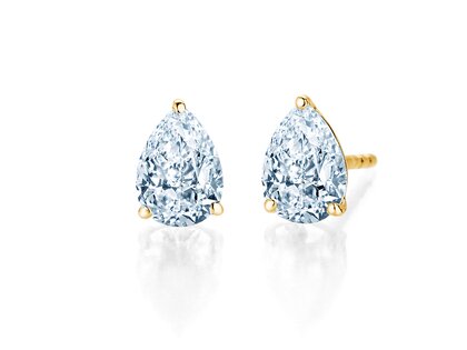 Studs Diamond Drop Lab-grown diamond in 9K yellow gold with lab-grown diamonds 0.30ct E/VS