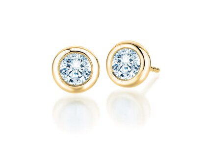 Studs Eternal Lab-grown diamond in 14K yellow gold with lab-grown diamonds 1.00ct E/VS