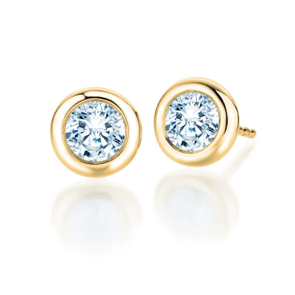 Studs Eternal Lab-grown diamond in 14K yellow gold with lab-grown diamonds 1.00ct E/VS