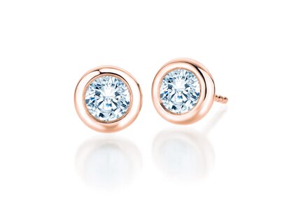 Ear studs Eternal in 18K rosé gold with diamonds 1.00ct G/SI