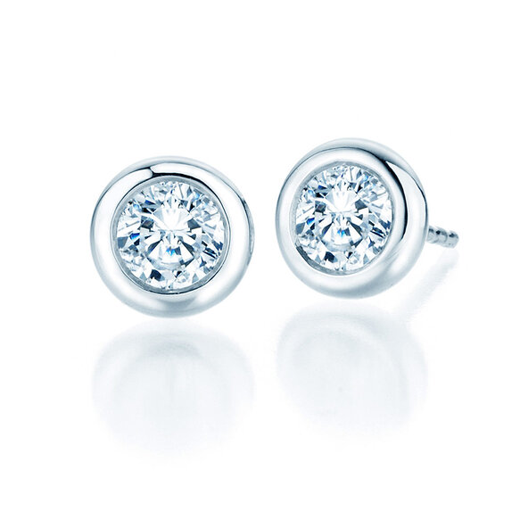 Ear studs Eternal in 14K white gold with diamonds 1.00ct G/SI
