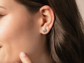 Studs Eternal Lab-grown diamond in 14K white gold with lab-grown diamonds 2.00ct E/VS