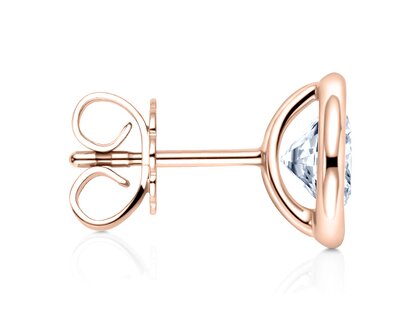 Ear studs Eternal in 14K rosé gold with diamonds 0.10ct G/SI
