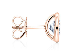 Ear studs Eternal in 14K rosé gold with diamonds 0.10ct G/SI
