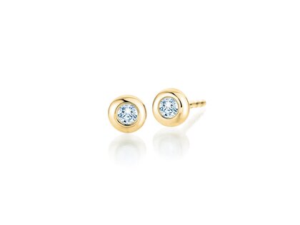 Ear studs Eternal in 14K yellow gold with diamonds 0.10ct G/SI