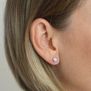 Ear studs Eternal in 14K yellow gold with diamonds 0.40ct G/SI
