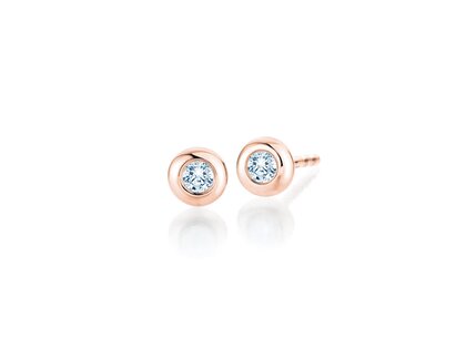 Ear studs Eternal in 14K rosé gold with diamonds 0.15ct G/SI