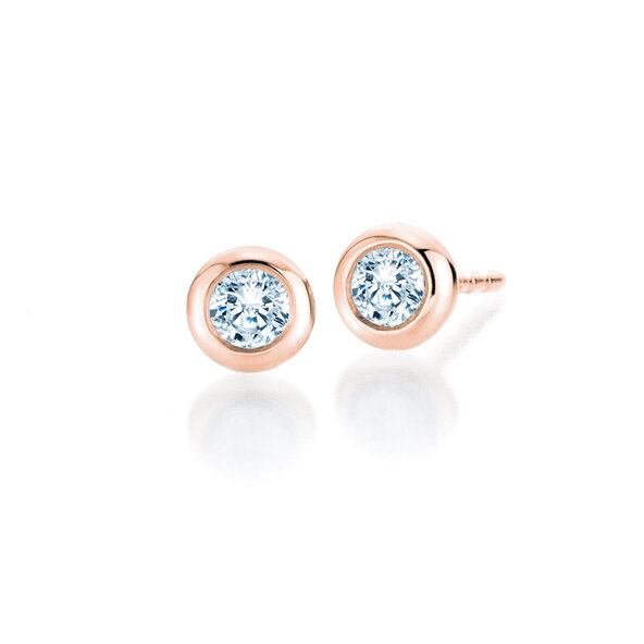 Studs Eternal Lab-grown diamond in 18K rosé gold with lab-grown diamonds 0.50ct E/VS