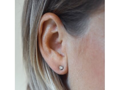 Ear studs Eternal in 14K rosé gold with diamonds 0.10ct G/SI
