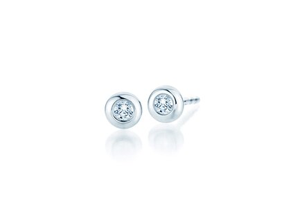 Studs Eternal Lab-grown diamond in 14K white gold with lab-grown diamonds 0.20ct E/VS