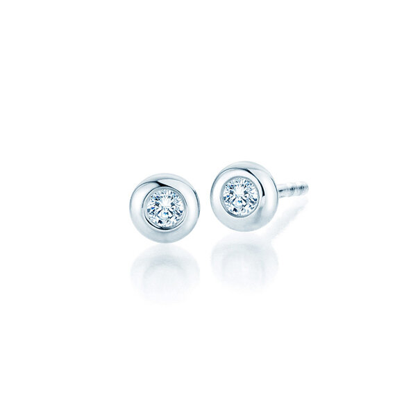 Studs Eternal Lab-grown diamond in 14K white gold with lab-grown diamonds 0.20ct E/VS