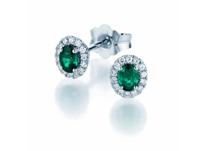Studs Jolie in 14K white gold