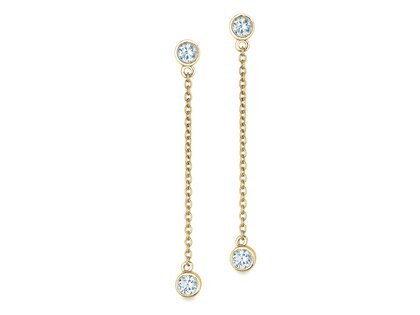 Studs Leon Lab-grown diamond in 14K yellow gold with lab-grown diamonds 0.32ct E/VS