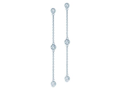 Ear studs Leon in 14K white gold with diamonds 0.30ct G/SI