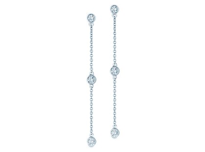 Ear studs Leon in 14K white gold with diamonds 0.18ct G/SI