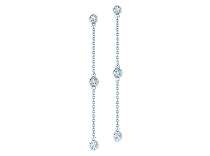 Ear studs Leon in 14K white gold with diamonds 0.18ct G/SI