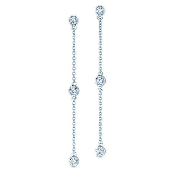 Ear studs Leon in 14K white gold with diamonds 0.30ct G/SI
