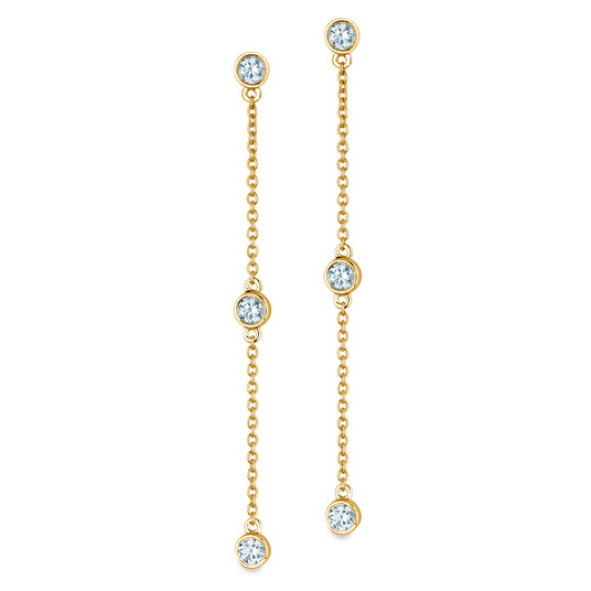 Studs Leon Lab-grown diamond in 9K yellow gold with lab-grown diamonds 0.48ct E/VS