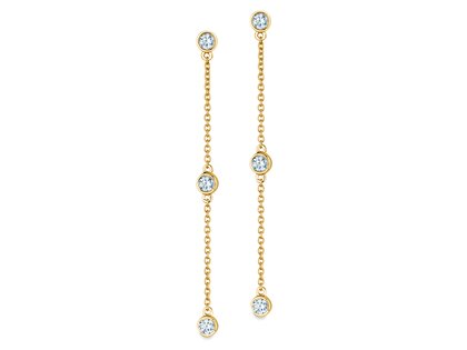 Studs Leon Lab-grown diamond in 9K yellow gold with lab-grown diamonds 0.48ct E/VS