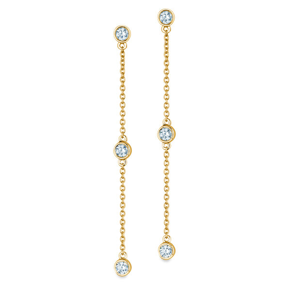 Studs Leon Lab-grown diamond in 9K yellow gold with lab-grown diamonds 0.48ct E/VS