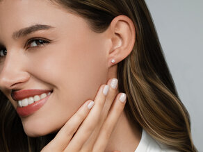 Ear studs Modern in 14K yellow gold with diamonds 0.20ct G/SI