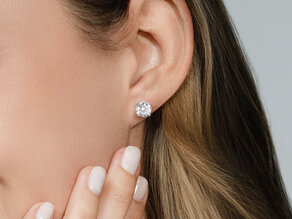 Ear studs Modern in 14K yellow gold with diamonds 2.00ct G/SI