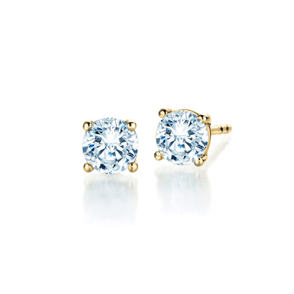 Studs Modern Lab-grown diamond in 14K yellow gold with lab-grown diamonds 1.00ct E/VS