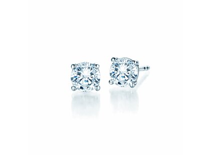 Ear studs Modern in 18K white gold
