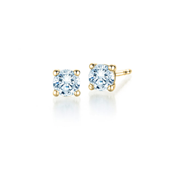 Ear studs Modern in 9K yellow gold with diamonds 0.50ct G/SI